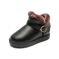 Boots Kids Shoes Children Casual Baby Winter Girls Snow Autumn Plus Velvet Thick Princess Soft Bottom Short E13769