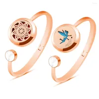 Bracelet fashion arbre conception femmes huiles essentielles bracelet de diffuseur bijoux de 25 mm de parfum en acier inoxydable