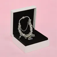 Fashion Charm Bead Bracelet for Pandora Jewelry Silver Star Moon Pendant Beaded Lady Bracelet with Original Box Birthday Gift273g