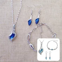 Pendant Necklaces 1 Set Wide Application Decorative Stylish Elegant Faux Crystal Decor Women Bracelet Dangle Earrings For Girls