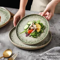 Teller japanisches Keramiksteak Western Dish Home Taste Creative Plate Obst Dessert Tabelle Stil Stil
