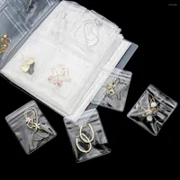 Jewelry Pouches Transparent Self Sealing Adhesive Pouch PVC Bag Storage Book Plastic Bags For Retail Display Packaging