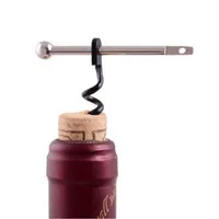Creative Multifunctional Mini Outdoor Stainless Steel Red Corkscrew Wine Bottle Opener with Ring Keychain Bottle Opener DH985
