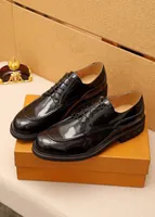 Men Formal Business Brogue Shoes Men's Fashion Lace Up Casual Loafers Male Brand Wedding Party Dress Shoes Size 38-45