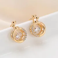 Stud Earrings Korean Fashion Classic High Quality Smart Beating Love Ring Business Banquet Gifts Women Jewelry 2022