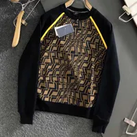 Yüksek Versiyon Tasarımcı Hoodie Mens Sweatshirt FD Yuvarlak Boyun Uzun Kollu Tshirt Adam Süvari Çift F Jakar Kazak Sweaters Kadın Palto