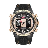Wristwatches KT Watches Men 2022 Quartz Sports Sicilion Wrist Watch Gifts Luxury Waterproof Chronograph Analog Digital Mans Black KT717