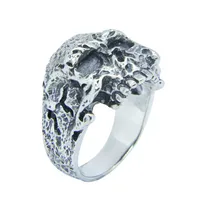925 Sterling Silver Biker Skull Ring Fashion Jewelry Size 7-15 Men Boys Demon Skull Cool Ring209P