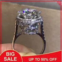 Wedding Rings High Quality Charm Promise Ring Sona Cz Silver Color Perfect Engagement Band For Women Finger Jewelry