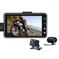 Car Rear View Cameras Cameras& Parking Sensors 3 Inch 1080P HD Motorcycle Camera DVR Motor Dash Cam With Special Dual-Track Front Recorder