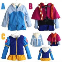 Yeni Çocuk Giysileri Sonbahar ve Kış Kızları Kapşonlu Ceket Avrupa ve Amerikan Rüzgar Karikatür Performans Giyim Joket3029