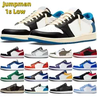 Jumpman 1 1S Mens Low Basketball Shoes Cactus Jack x revers