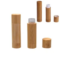 100pcs 5 ml Bamboo Professional cosmétique Remplissant directement le baume à lèvres 5G VIDE NATUREL BAMBOO Beauty Lipstick Tube 293m