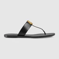 Lüks kadın erkekler severler, flip flop terlik sandal tanga slaytları tasarımcı deri taban çift metalik toka katkı ayakkabı siz260b