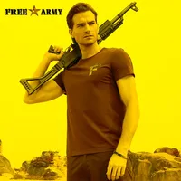 Мужские футболки Freearmy военная зеленая футболка Мужчина летняя боевая тактическая рубашка хлопковые мужские мужские майки