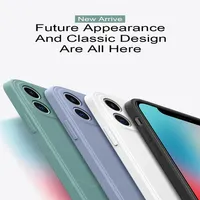 Luxury Square Liquid Silicone soft Case For iPhone 11 Pro Max 12 xs max xr 7 8 Plus Shockproof Phone Cover241o