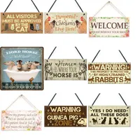 Dog Tag Id Card Beware Of The Rabbit Sign Bunny Door Hanging Plaque Funny Pet Gift 10 X 525x12.5 Cm amEjh