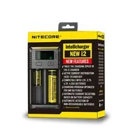 NiTecore New I2 Intelli Charger Battery Charger Fast para AAA AAA Li-ion 26650 18650 14500 Baterías Carga
