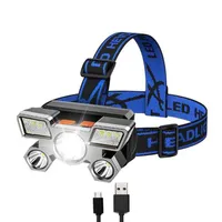 المصابيح الضوئية مشاعل P900 5 Core Bike Headlight 90 ° قابل للتعديل USB قابلة للشحن 4 أوضاع مصباح رأس مقاوم للماء Cyclin2425