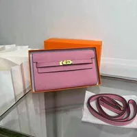 Designer Kellybag Kellies Handbags Womens Bags Palm Print Head Leather Wallet Card One Shoulder Messenger Dinner Fashion Jr0i
