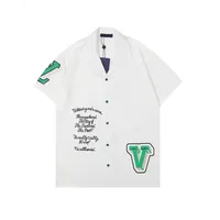 22SS Luxury Designer -Shirts Herren Mode Geometrische Print Bowling -Shirt Hawaii Blumener Casual Shirts Männer schlanker Kurzarm DG17 789