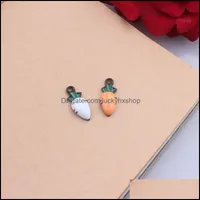 Charms Jewelry Findings Components Mrhuang 10Pcs/Pack Enamel Drop Oil Alloy Floating Pendant Fit Bracelet Acc Dhvpd