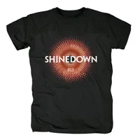 تصميم القمصان للرجال Shinedown Rock Shirt Music Clothing Fitness Punk Metal Metal Skateboard Camiseta Vintage Teemen's