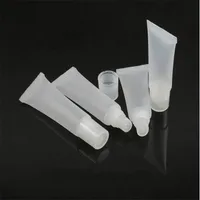 8ml 10ml 15ml de plástico transparente vazio Reabilitável Tubos macios Balmy Lipsick Glase Garrafa Cosmética Recipientes Box314s