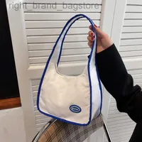 أكياس Solid Ins Simple Falme Enda Harajuku Girl Girl Counter Top Canvas Top Handle Bags Cheap White Quilted Bag W220810