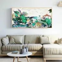 Póster de paisaje chino impresión nueva estilo china abstracto colorido colorido pintura imagen decoración del hogar carteles de pared decoración del hogar