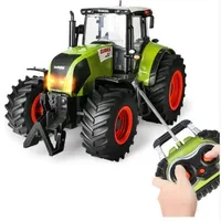 New RC Truck Farm Tractor Wireless Remote Control Trailer 116 High Simulation Scale Construction Vehicle Children Toys Hobby Y200340y