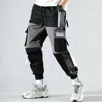 Marchwind Marka Tasarımcı Şeritler Harem Joggers Erkekler Kargo Pantolon Sokak Giyim Hip Hop Gündelik Cepleri Track Pants Pants Erkek Harajuku Moda260c