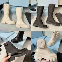 Designer Monolith Boots Women Rio BOOT BOOT Genuíno de couro de couro de caça -capo de caça -neutral