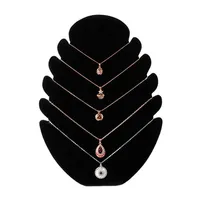 Nya halsbandsmycken Velvet Stand Chain Holder Tray Organizer Show Display Rack Jewelry Accessories Display8204s