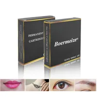 Boermeize 10st Tattoo nålar Permanent sminkpatron för elektrisk maskin Pen Eyebrow Lip 1 3 5 7 9R189O