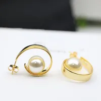 Earring Women Classic Simple Pearl Stud Luxury Designer verhindern Allergieschmuck Damen Ringe nie verblassen nicht allergisch 925 Geschenk187h