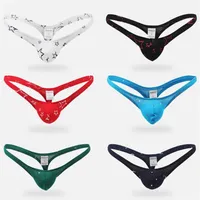 Underpants Men's Underwear Low Waist T-back Ice Silk G-string Briefs Sexy Breathable Tangas Thong Lingerie Fashion Breathless218s