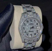 Certifierade smycken VVS Gem Stone Round Brilliant Cut White Loose Natural Diamond Watch f￶r m￤n Moissanite
