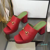 Slipper designer beautiful platform high heels women's sandals fashion summer leisure comfortable leather office dress shoes 291f