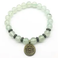 SN1226 Fashion Prehnite Bracelet Women's Healing Crystals Jewelry Natural Stone Yoga Bracelet 261r