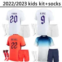 2022 2023 2021 Kane Kids Kit Socks Home Away Football Soccer Jerseys Sterling Rashford Mount Lingard Vardy Dele 21 22 23 National Team Sport Shirt Uniforms