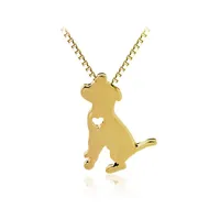 Chains Love Chihuahua Dog Casting Silver Color Or Gold Pendant Fashion Necklace JewelryChains