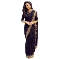 Sukienki swobodne 2021 Sukienka Islam Islam Tradycyjne koronkowe dekoracje sari w dużych rozmiarach elegancka hinduska vestido Indiano -017190B