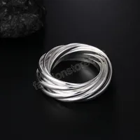 925 Silver Color Nine Dircles Man Ring for Women Fashion Wedding Comphing Party Gift Jewelry Jewelry