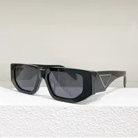 Дизайнерские символ-солнцезащитные очки Трехмерная трианголо подпись OPR09 Man Woman Goggle Beach Shades Retro Black White прямоугольник маленький роскошный роскошный высший качество