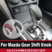 Gear Shift Knob Head For Mazda 3 5 6 8 MX-5 CX-5 CX-7 CX-9 Black Red Le levier de voiture en cuir rouge Lever Stick Stick Car accessoires 2726