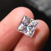 LOTUSMAPLE 0 08CT - 6CT princess cut square shape real D color FL loose moissanite diamond test positive stone each one equal to 0239P