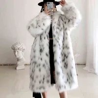 New Fahison Fur Coat IMitation Fur Coat Versión coreana Versión de piel engrosada en invierno muestra a mujeres delgadas y extranjeras T220811