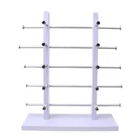 5-Layer Sunglasses Eyeglasses Display Wooden Frame Rack Stand Holder Organizer Earing Jewelry Packaging -White320A