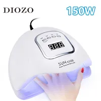 Nail Dryers DIOZO 150W 120W 80W 48W 24W Uv Led Lamp Manicure Pedicure Machine Gel Dryer245f
